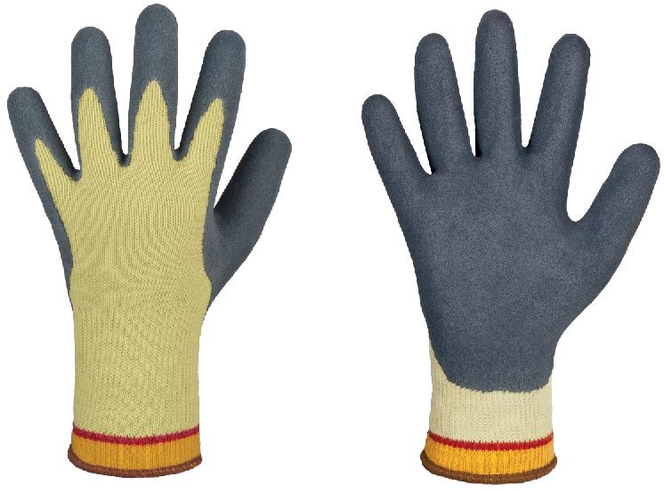 Gr.10 F-Stronghand, Latex-Handschuhe, NEMURO, grau/gelb