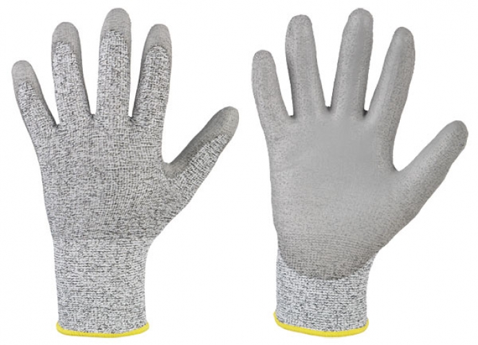 F-GOODJOB-Handschutz, Schnittschutz-Arbeits-Handschuhe GREY CUTGRIP, grau