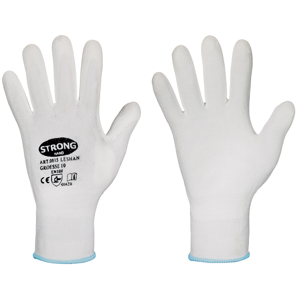 F-STRONGHAND-Handschutz, Schnittschutz, Arbeitshandschuhe, *LESHAN*, Pkg.a`12, weiß