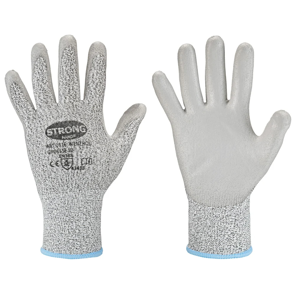 F-STRONGHAND-Handschutz, Schnittschutz, Arbeitshandschuhe, *WENZHOU*, Pkg.a`12, grau