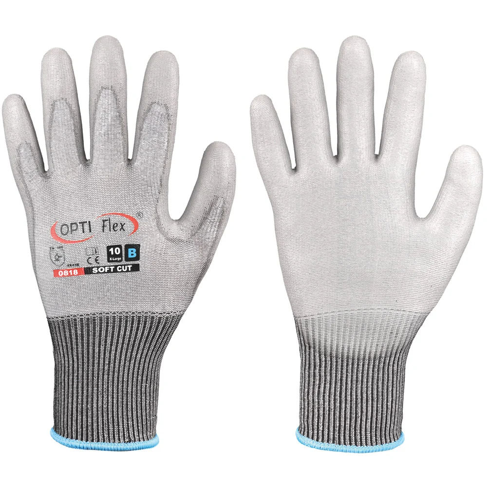 F-OPTIFLEX-Handschutz, Schnittschutz-Arbeitshandschuhe, *SOFT CUT 3*, grau/grau