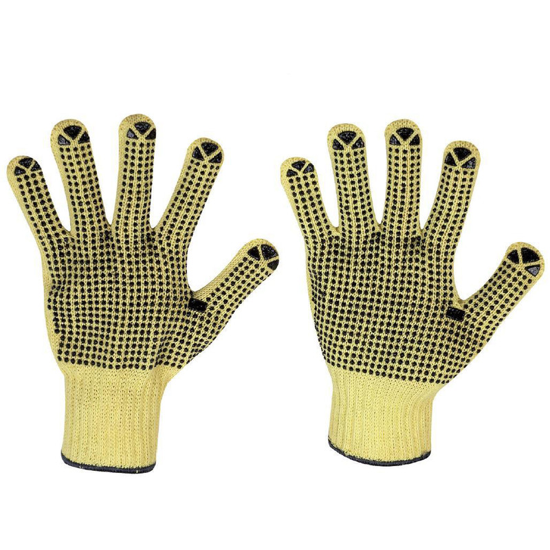 F-STRONGHAND, Para-Aramid, mit Noppen, Arbeitshandschuhe, (alte Nr.: 0675) *AKITA*, VE: 60 Paar, gelb/schwarz