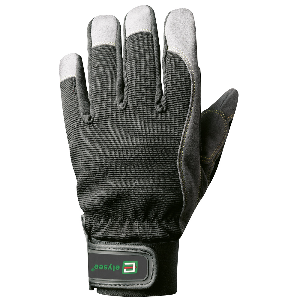 F-ELYSEE-Handschutz, Mechanicals, Arbeitshandschuhe, *RIGGER*, Pkg.a`12, schwarz/grau