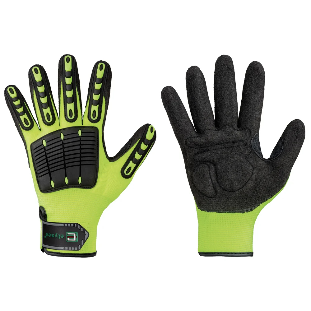 F-ELYSEE-Handschutz, Mechanicals, Arbeitshandschuhe, *RESISTANT*, Pkg.a`12, leuchtgelb/schwarz