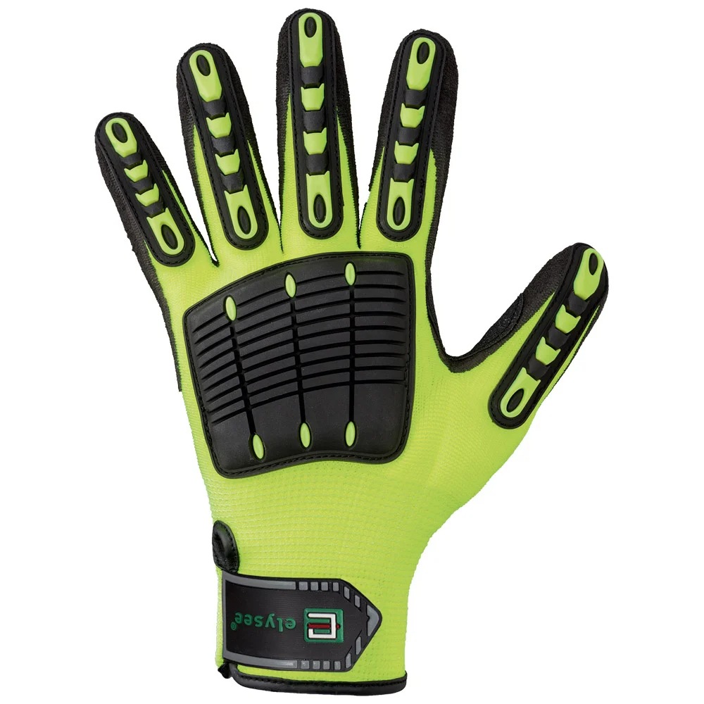 F-ELYSEE-Handschutz, Mechanicals, Arbeitshandschuhe, *RESISTANT*, Pkg.a`12, leuchtgelb/schwarz