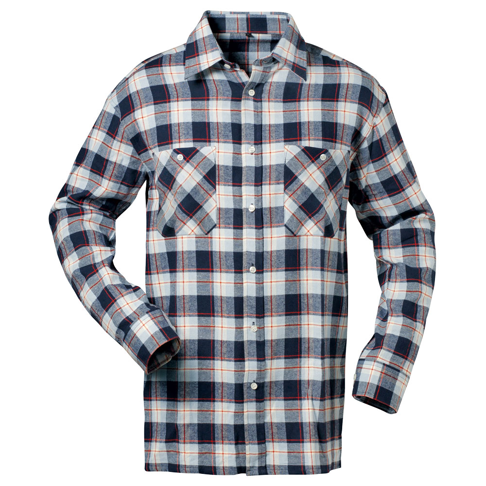 F-CRAFTLAND-Flanell-Hemd, *OHIO*, 105 cm, marine/hellblau/rot kariert