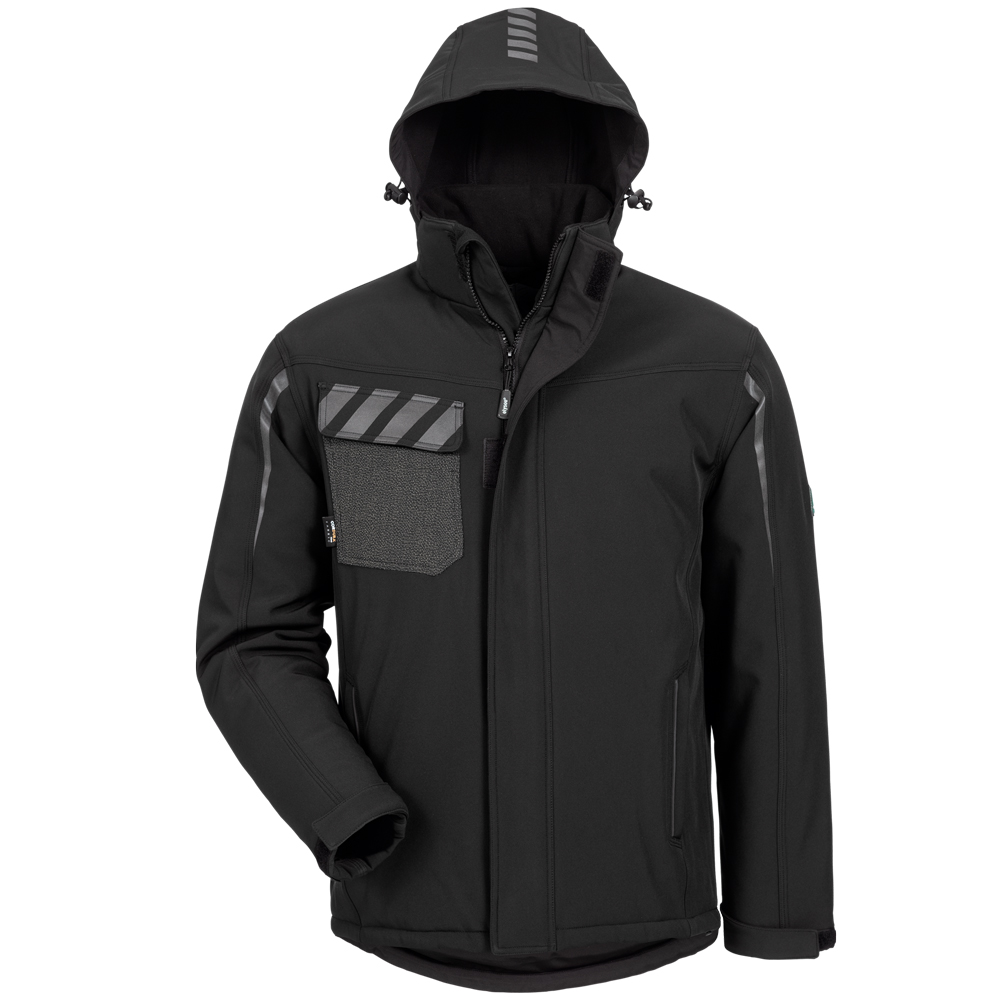 F-ELYSEE-WKälteschutz, inter-Softshell-Jacke, *POROS*, schwarz