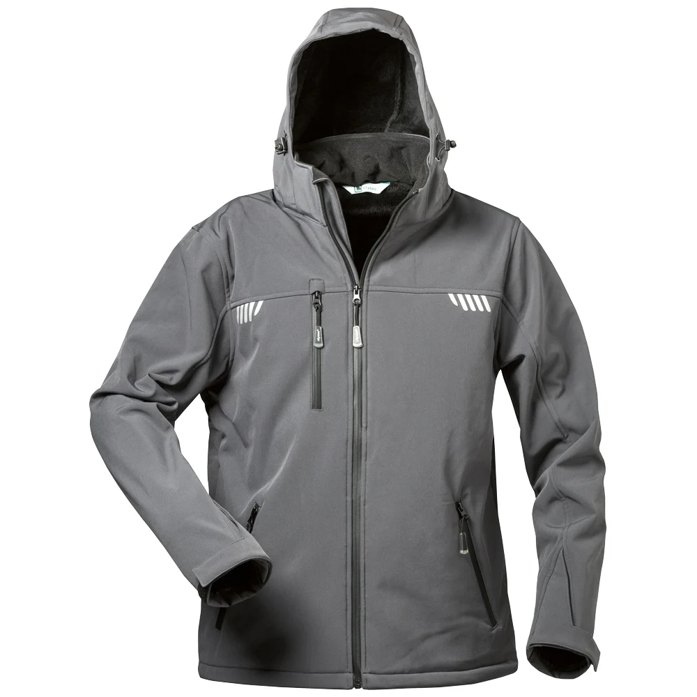 F-ELYSEE-Kälteschutz, Softshell-Jacke, *APOLLO*, mit Fell, grau/schwarz