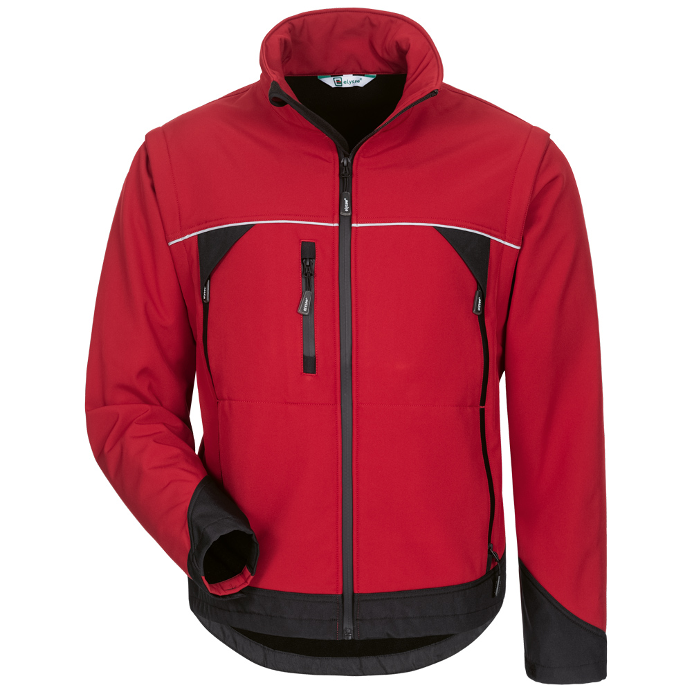 F-ELYSEE-Kälteschutz,  Softshell-Jacke, *OMEGA*, rot/schwarz