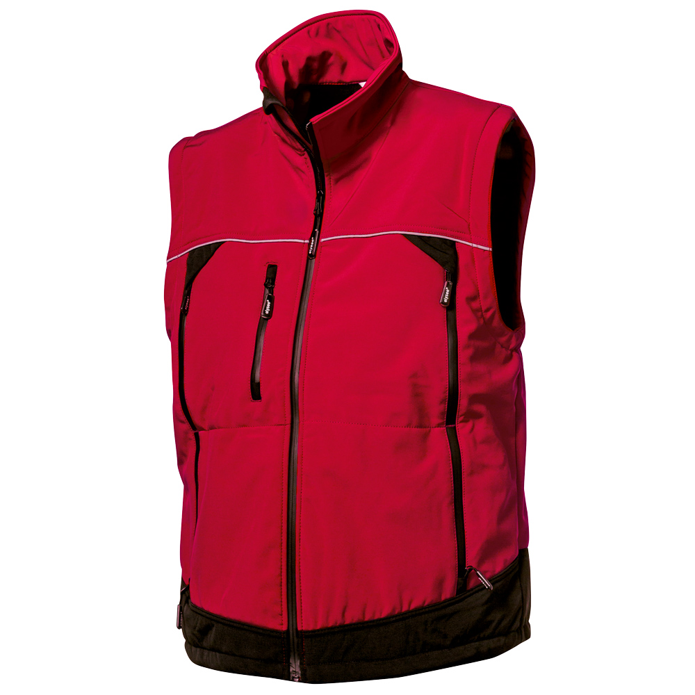 F-ELYSEE-Kälteschutz,  Softshell-Jacke, *OMEGA*, rot/schwarz