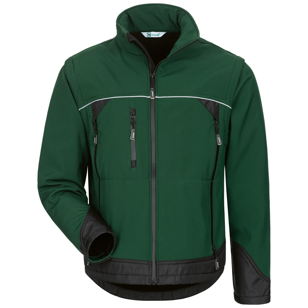F-ELYSEE- Kälteschutz, Softshell-Jacke, *SIGMA*, grün/schwarz