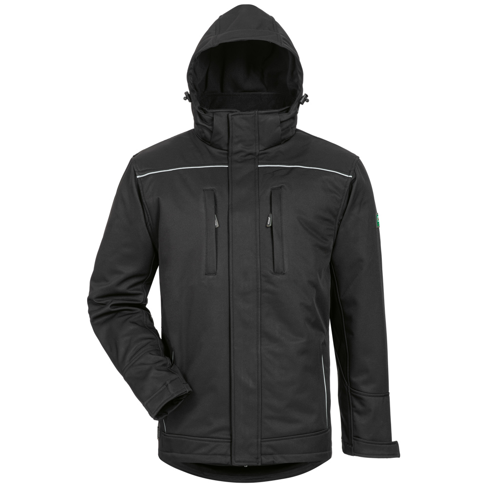 F-ELYSEE-Kälteschutz, Winter-Softshelljacke, *IKAROS*, schwarz/schwarz