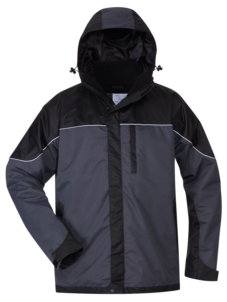 F-CRAFTLAND-Kälteschutz, -Workwear, 2 in 1 Outdoorjacke, *WELS*, grau/schwarz
