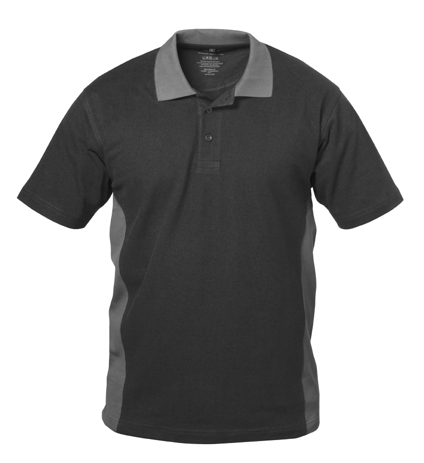 F-ELYSEE Polo-Shirt SEVILLIA schwarz/grau; Größe XXL