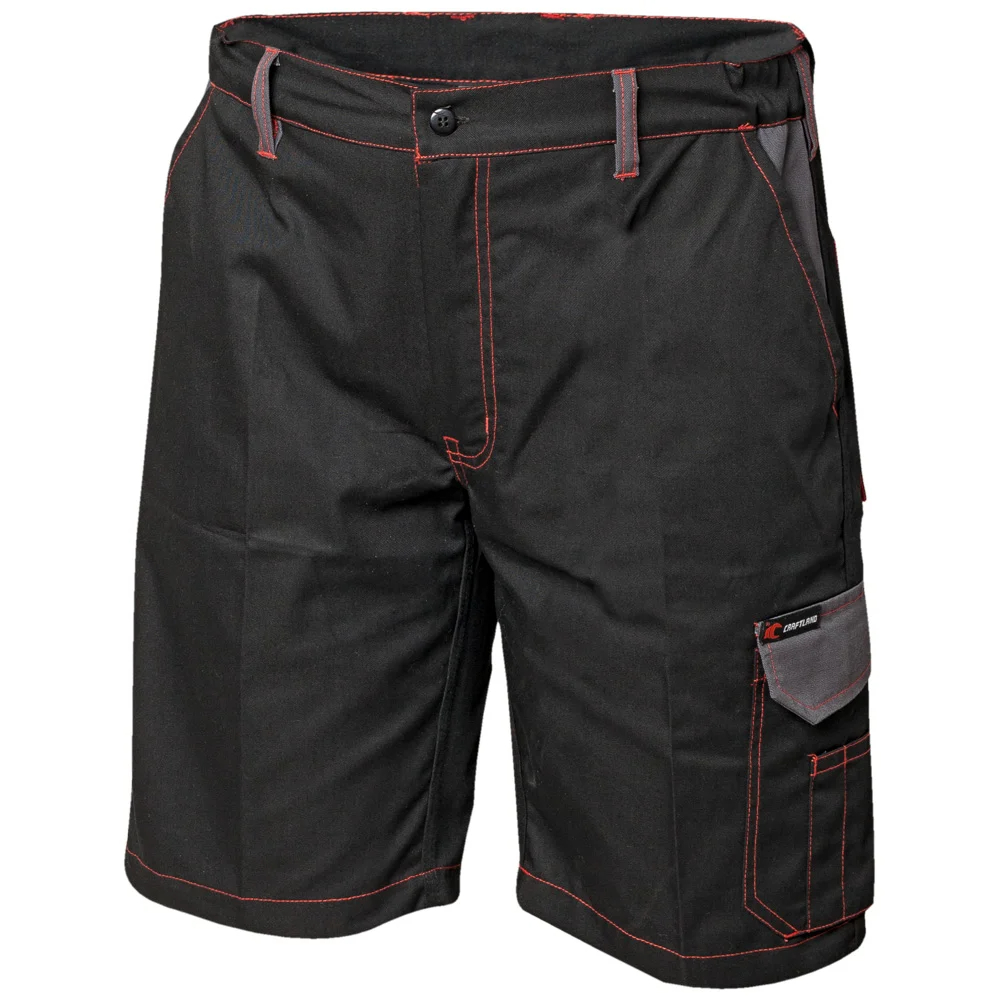 F-CRAFTLAND-Workwear, Shorts, Twill *MECHELEN*, schwarz/grau