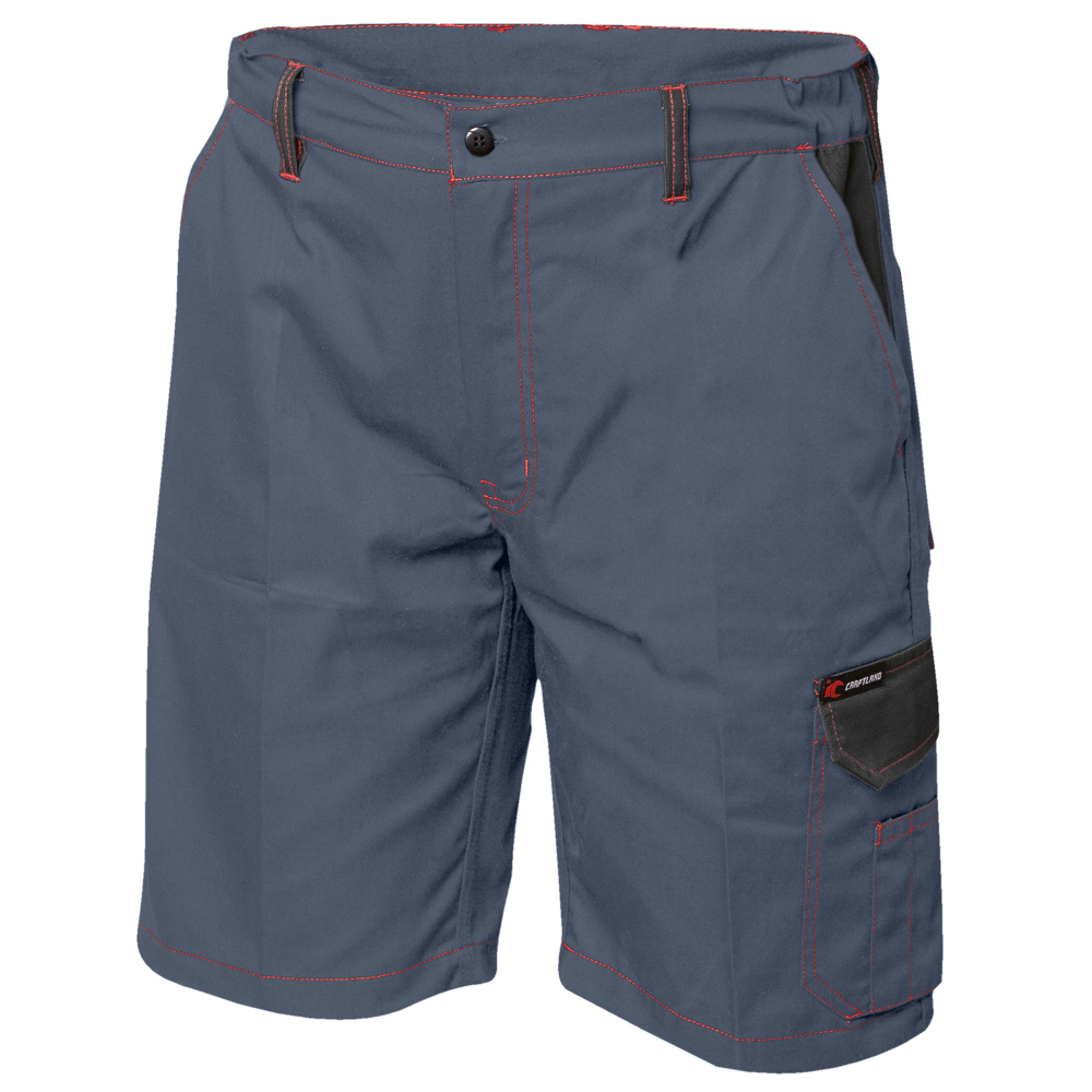 F-CRAFTLAND-Workwear, Shorts, Twill *OSTENDE*, grau/schwarz