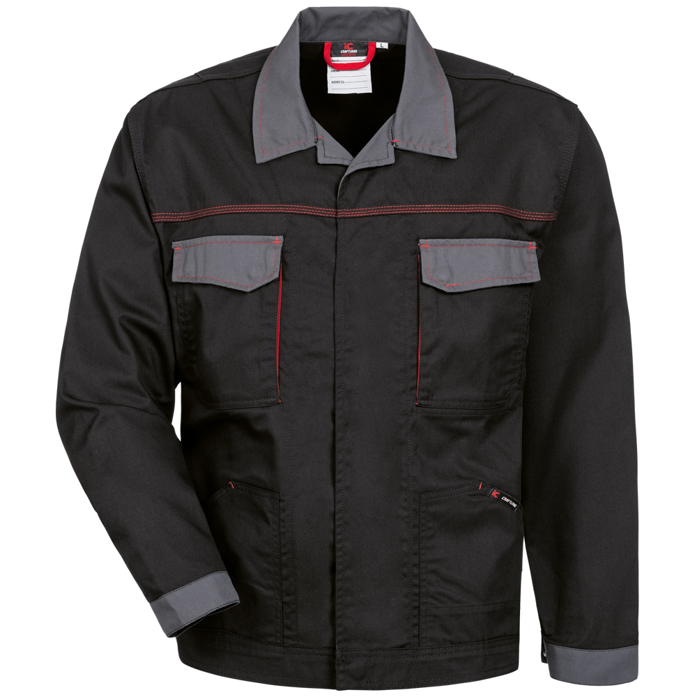 F-CRAFTLAND-Workwear, Bundjacke, Twill *LOKEREN*, schwarz/grau