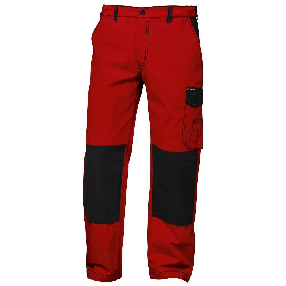 F-CRAFTLAND-Workwear, Bundhose, Twill *GENT*, rot/schwarz