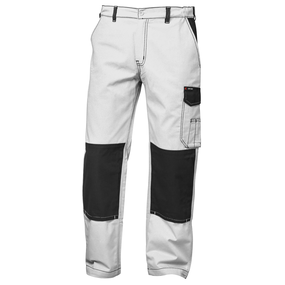 F-CRAFTLAND-Workwear, Bundhose, Twill *MONS*, weiß/grau