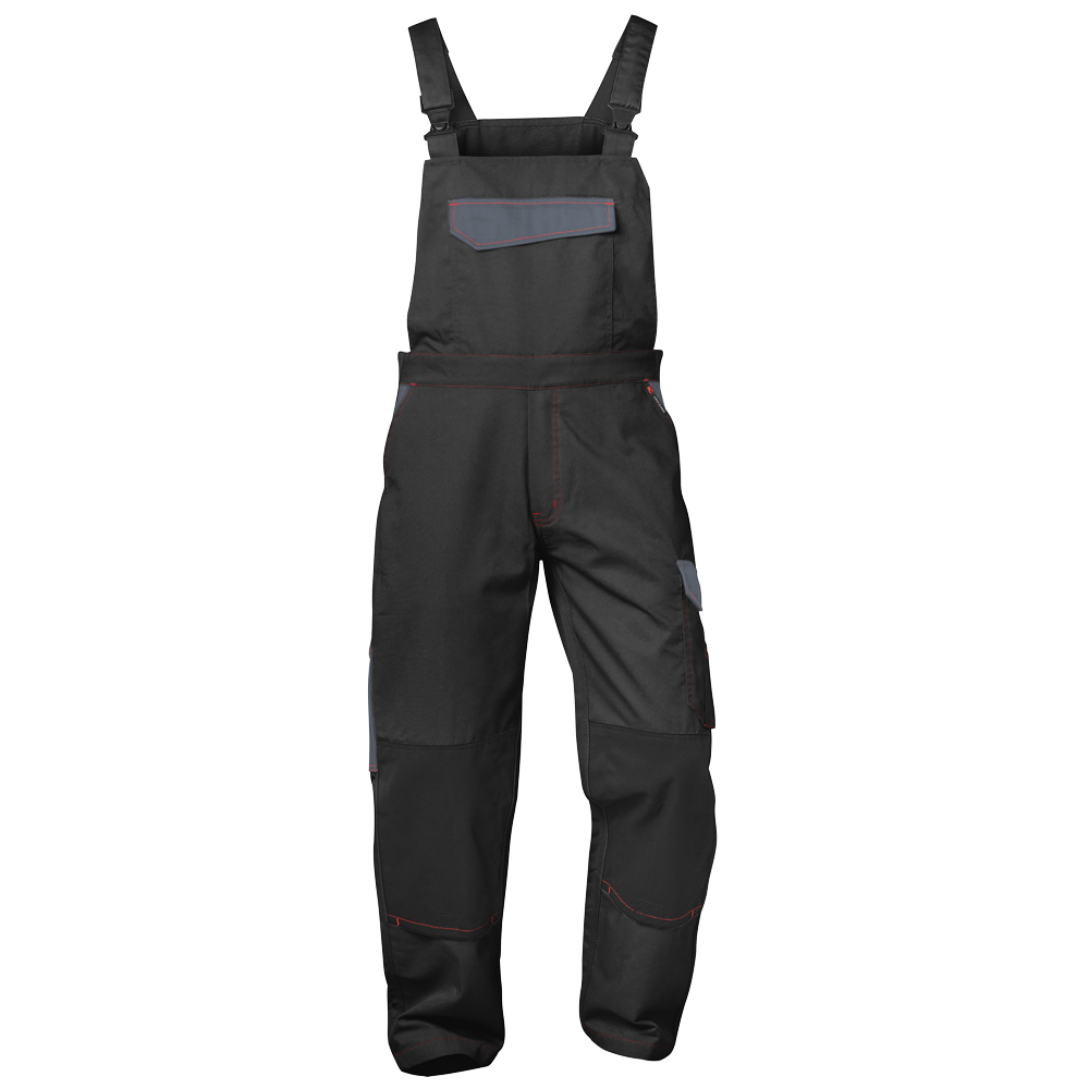 F-CRAFTLAND-Workwear, Latzhose, Twill *BEVEREN*, schwarz/grau