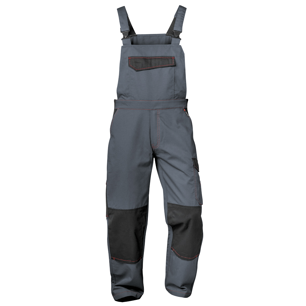 F-CRAFTLAND-Workwear, Latzhose, Twill *ZULTE*, grau/schwarz