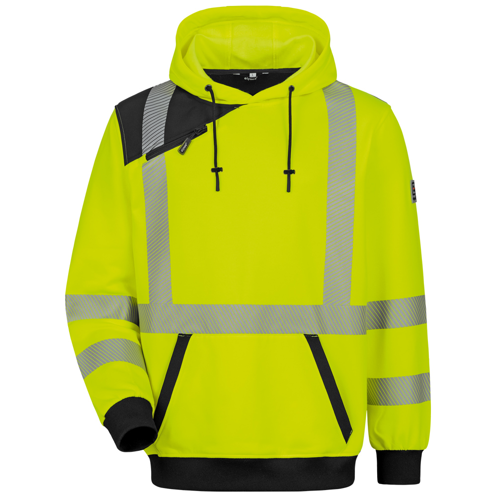 F-ELYSEE-Warnschutz, *MILETTO* WARNSCHUTZ-HOODIE, warngelb/schwarz