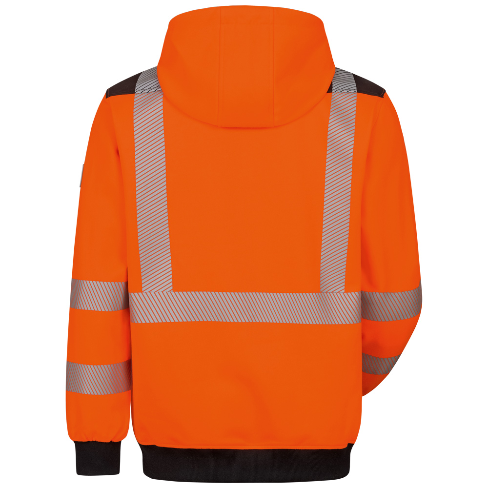 F-ELYSEE-Warnschutz, *FFRIDOLI* WARNSCHUTZ-HOODIE, warnorange/schwarz