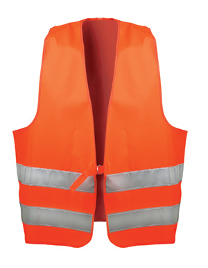 F-WICATEX-Warnschutz, Warn-Weste, fluoreszierend, *ERNST*, orange