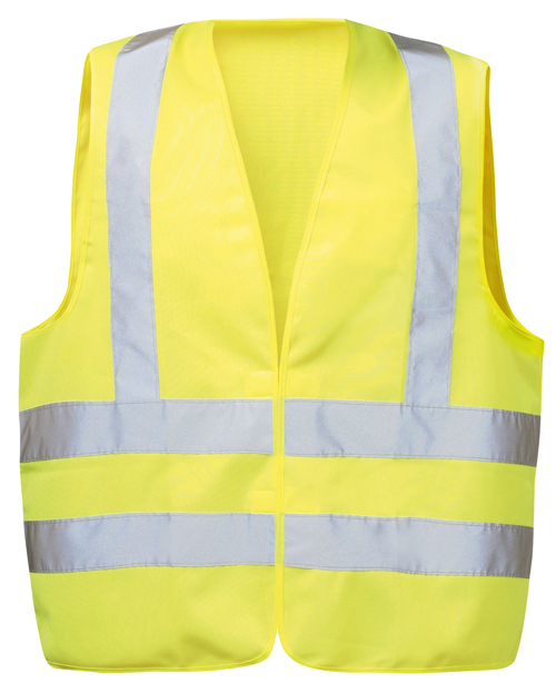 F-WICATEX-Warnschutz, Warn-Weste, Egon, fluoreszierend, gelb