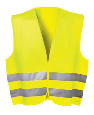 F-WICATEX-Warnschutz, Warn-Weste, fluoreszierend, *HARALD*, gelb