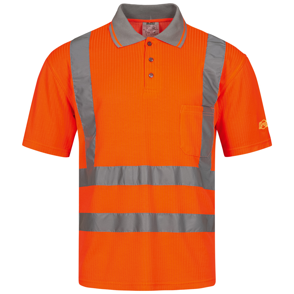 F-SAFESTYLE-Warnschutz, Warnschutz-Poloshirt, *CARLOS*, 185g/m², fluoreszierend orange