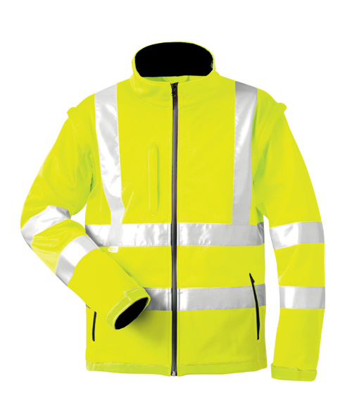 F-ELYSEE-Warnschutz-Softshell-Jacke, *LOGAN*, fluoreszierend gelb