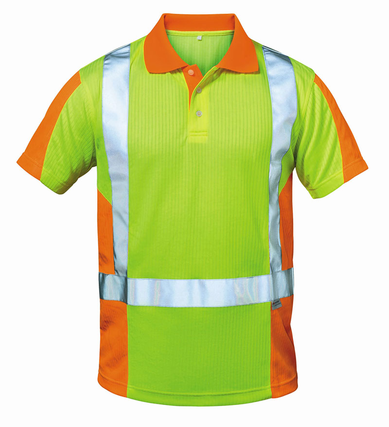 F-ELYSEE-Warnschutz, Warn-Polo-Shirt, *ZWOLLE*, gelb/orange