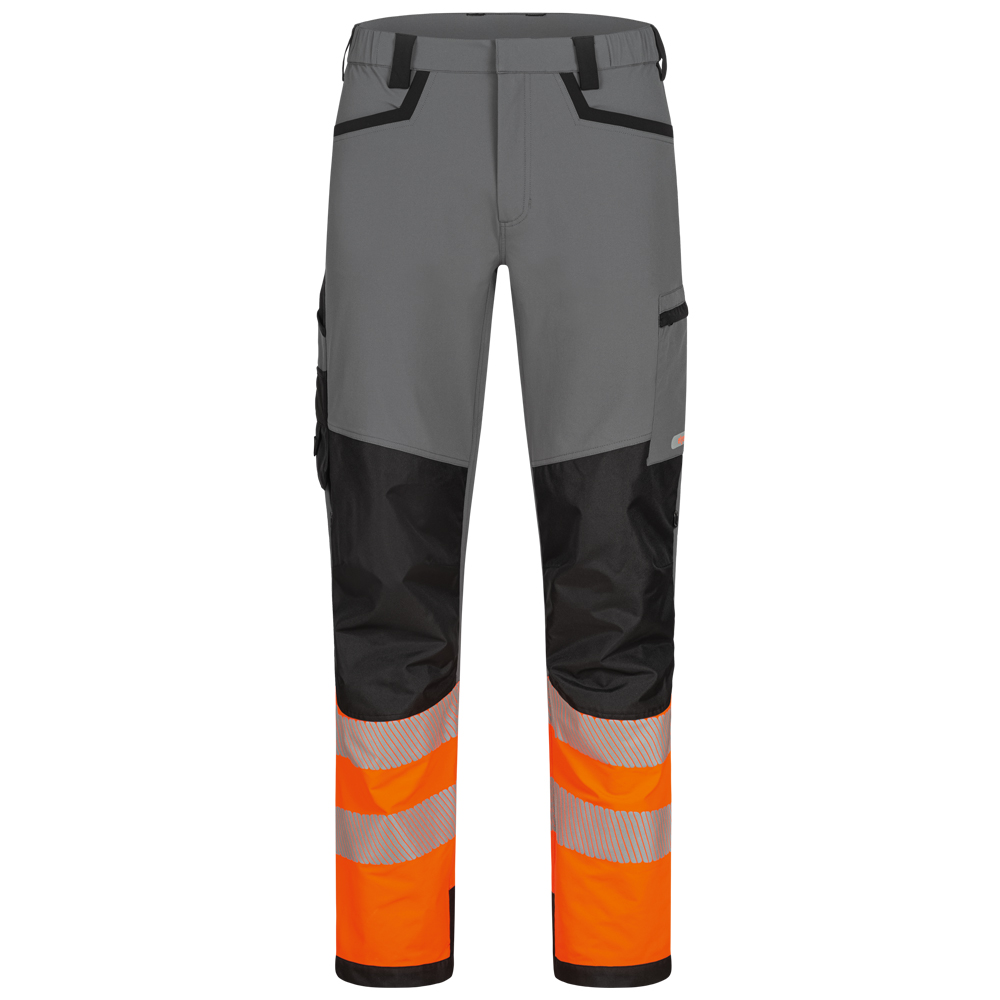F-Warnschutz, Warnschutz Stretch Bundhose, *VIANDEN*, Farbe: grau/ schwarz/ orange