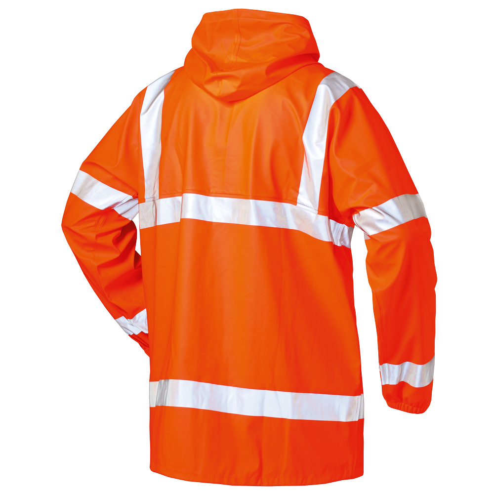 F-NORWAY-Warnschutz, PU-Stretch-Warnschutz-Regenjacke, *FINN*, 190g/m², fluoreszierend orange