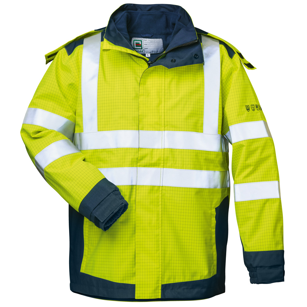 F-ELYSEE-Warnschutz, Warnschutz-Multinorm-3in1 Jacke *GERHARD*, gelb/marine