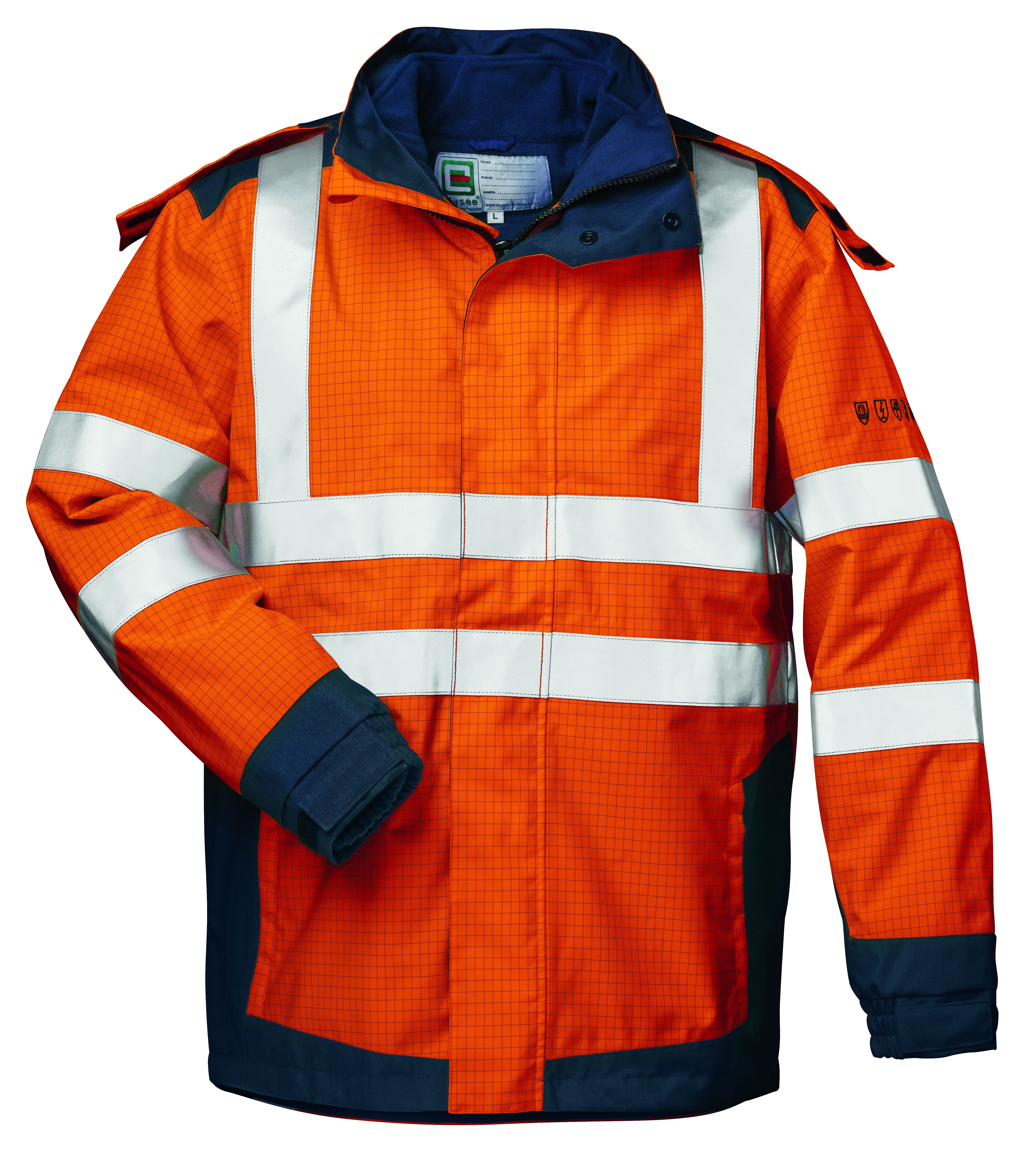 F-ELYSEE-Warnschutz-Multinorm-3in1 Jacke *ARNOLD*, orange/marine