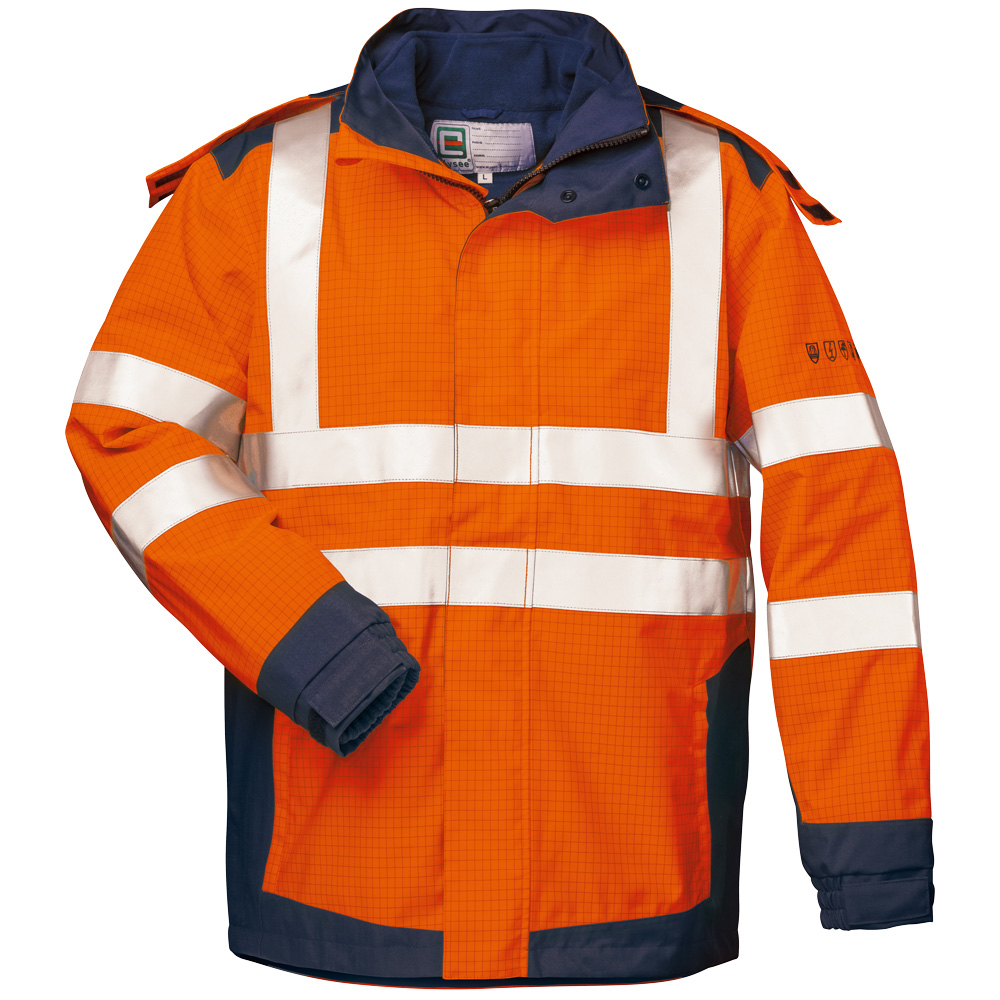 F-ELYSEE-Warnschutz, Warnschutz-Multinorm-3in1 Jacke *ARNOLD*, orange/marine