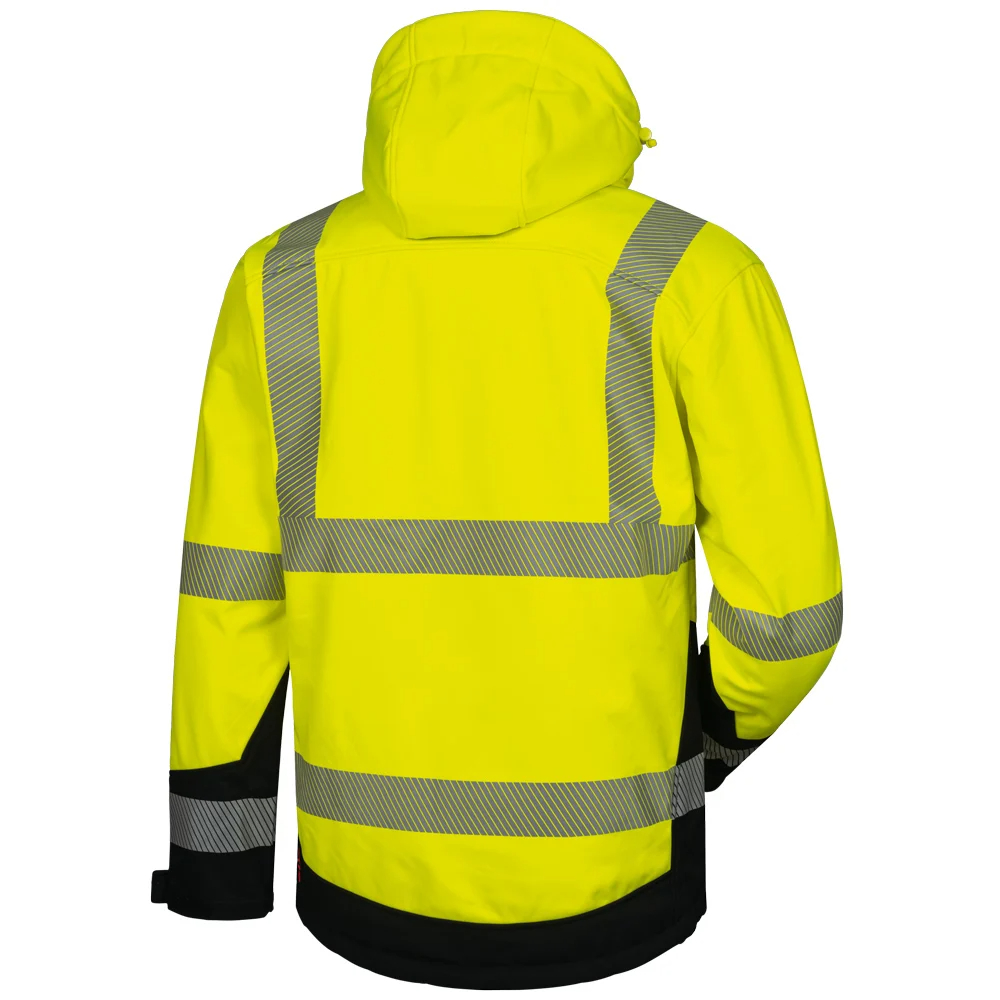 F-ELYSEE-Warnschutz, Warnschutz-Softshell-Jacke, *MELVIN*, fluoreszierend gelb/schwarz