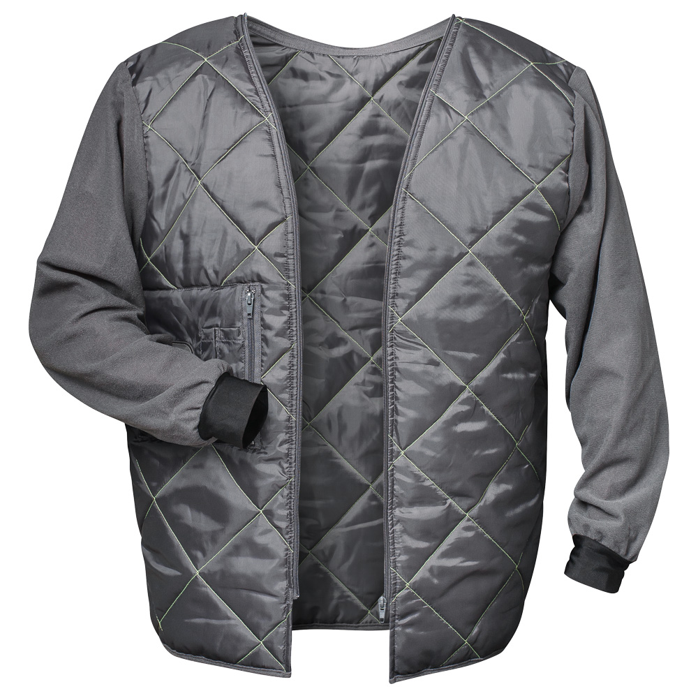 F-ELYSEE-Warnschutz, 2 in 1-Warnschutz-Jacke, *NIKLAS*, fluoreszierend orange/grau
