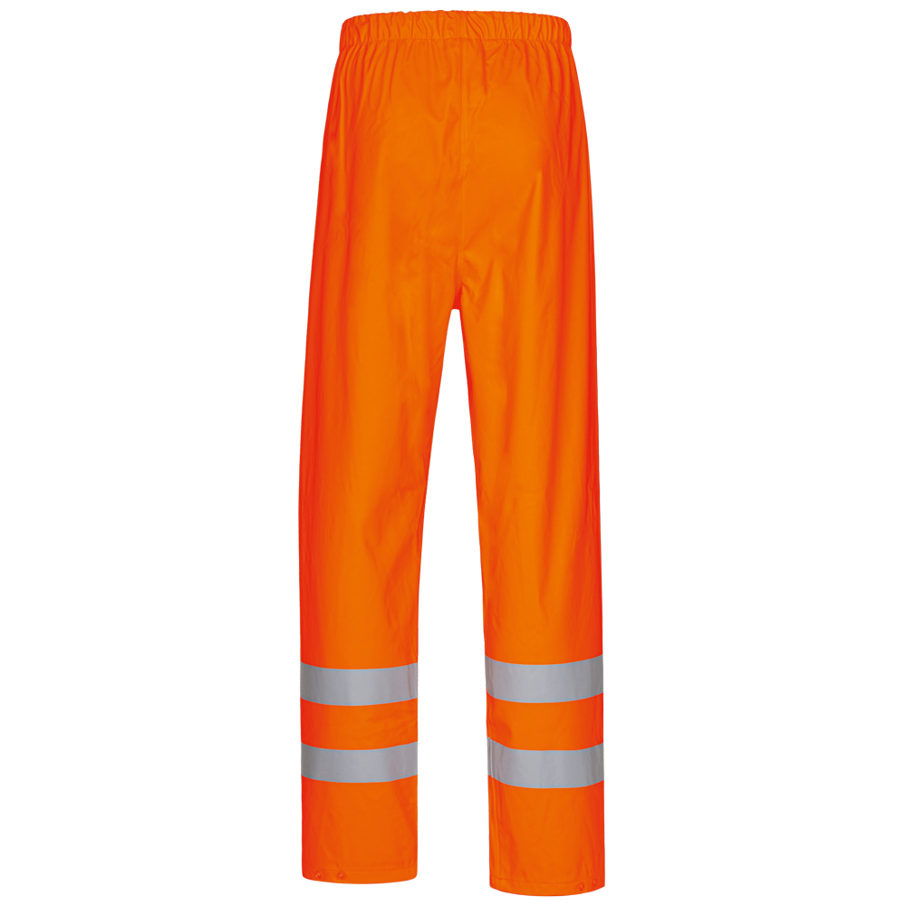 F-NORWAY-Warnschutz, PU-Stretch-Regenbundhose, *LINUS*, 190g/m², fluoreszierend orange