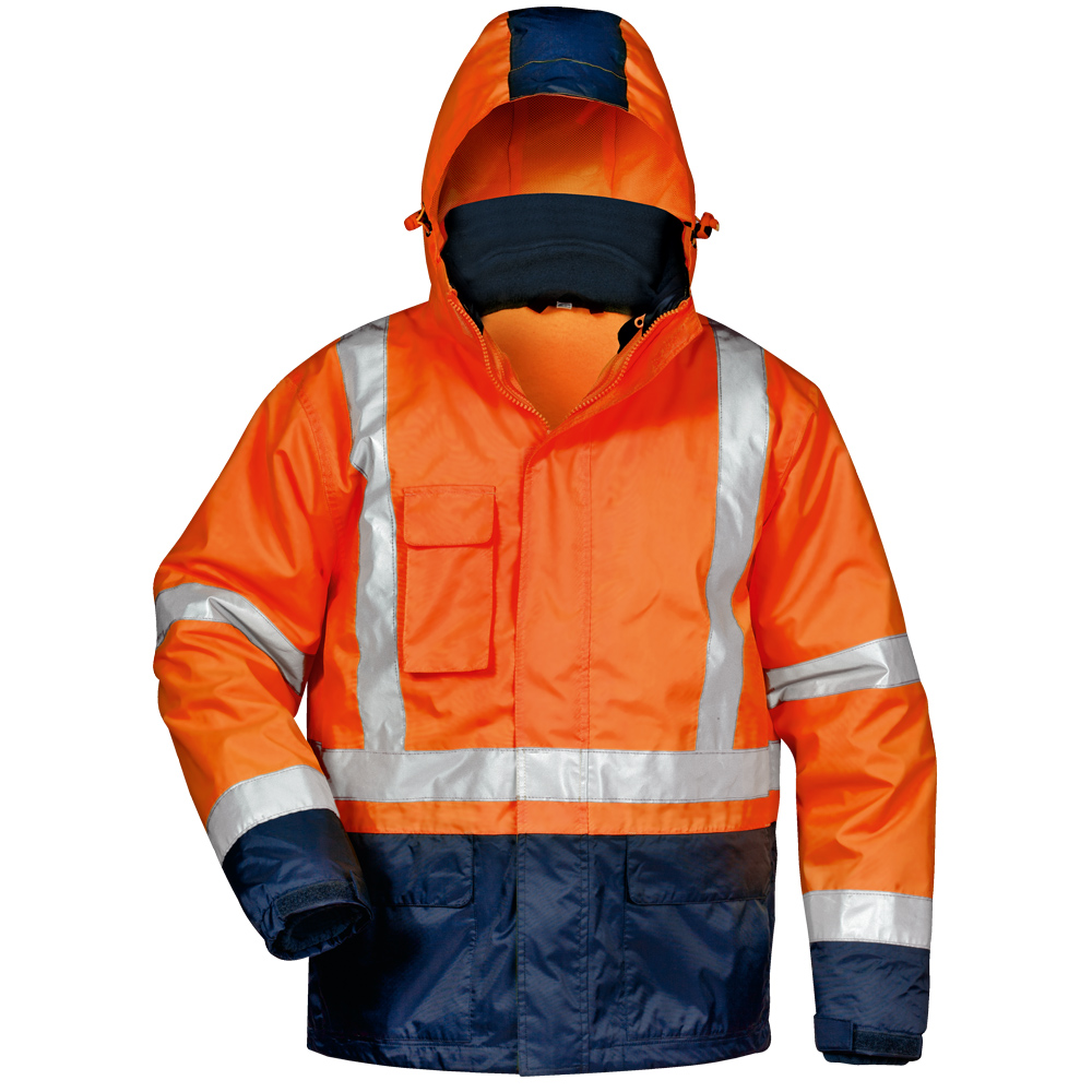 F-SAFESTYLE-Warnschutz, 3 in1 Warnschutz-Jacke, *UDO*, fluoreszierend orange/marine