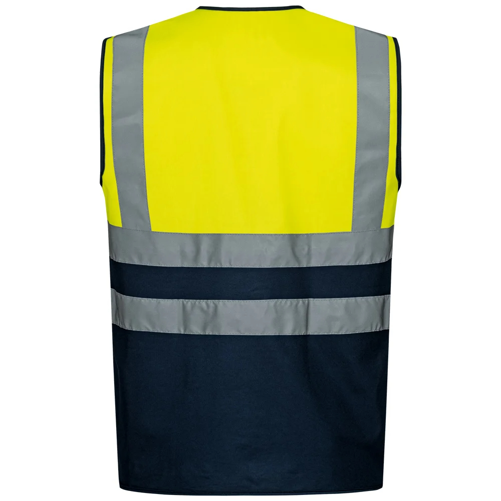 F-SAFESTYLE-Warnschutz, Warnschutz-Weste, *BERTHEL*, fluoreszierend gelb/marine
