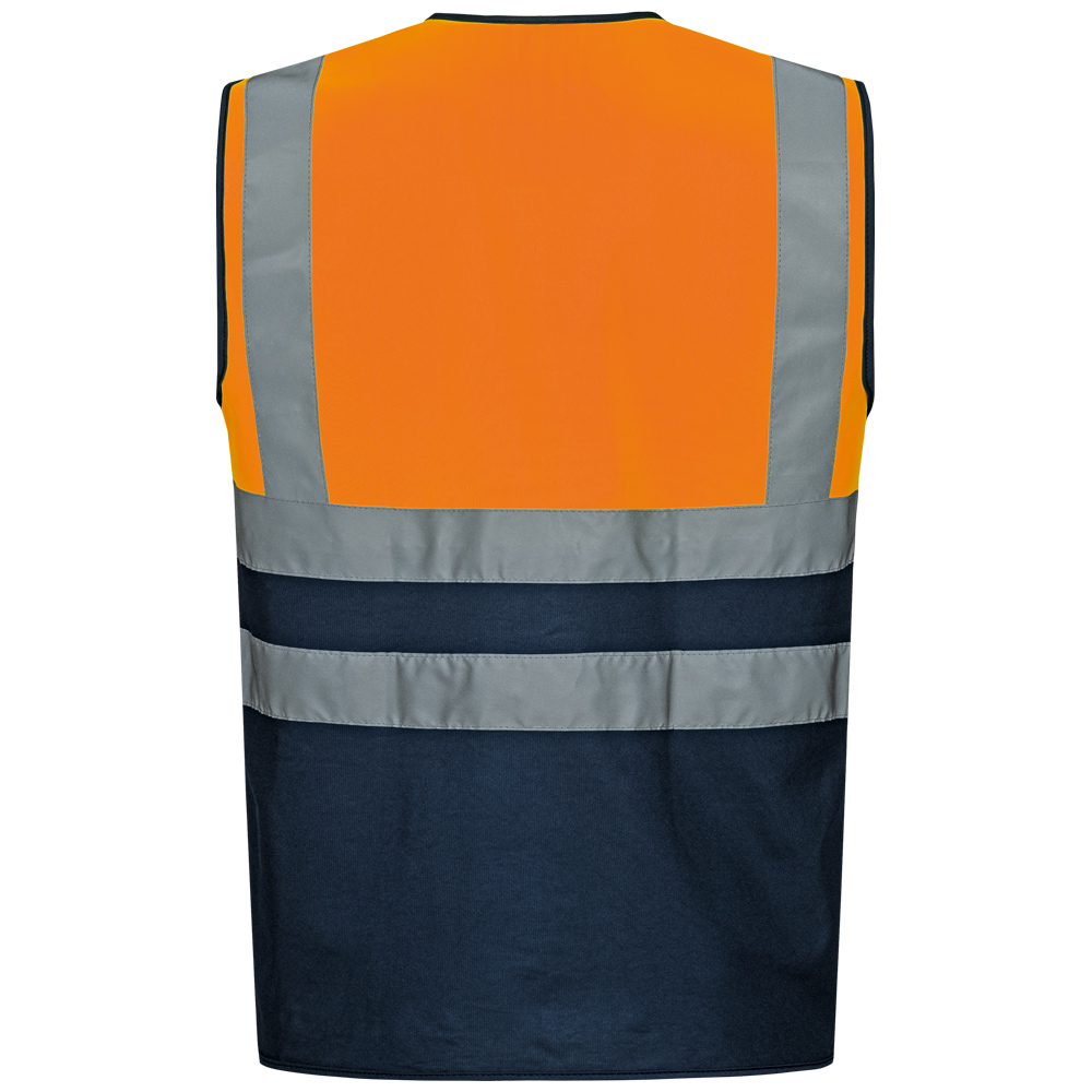 F-SAFESTYLE-Warnschutz, Warnschutz-Weste, *KORNEL*, fluoreszierend orange/marine