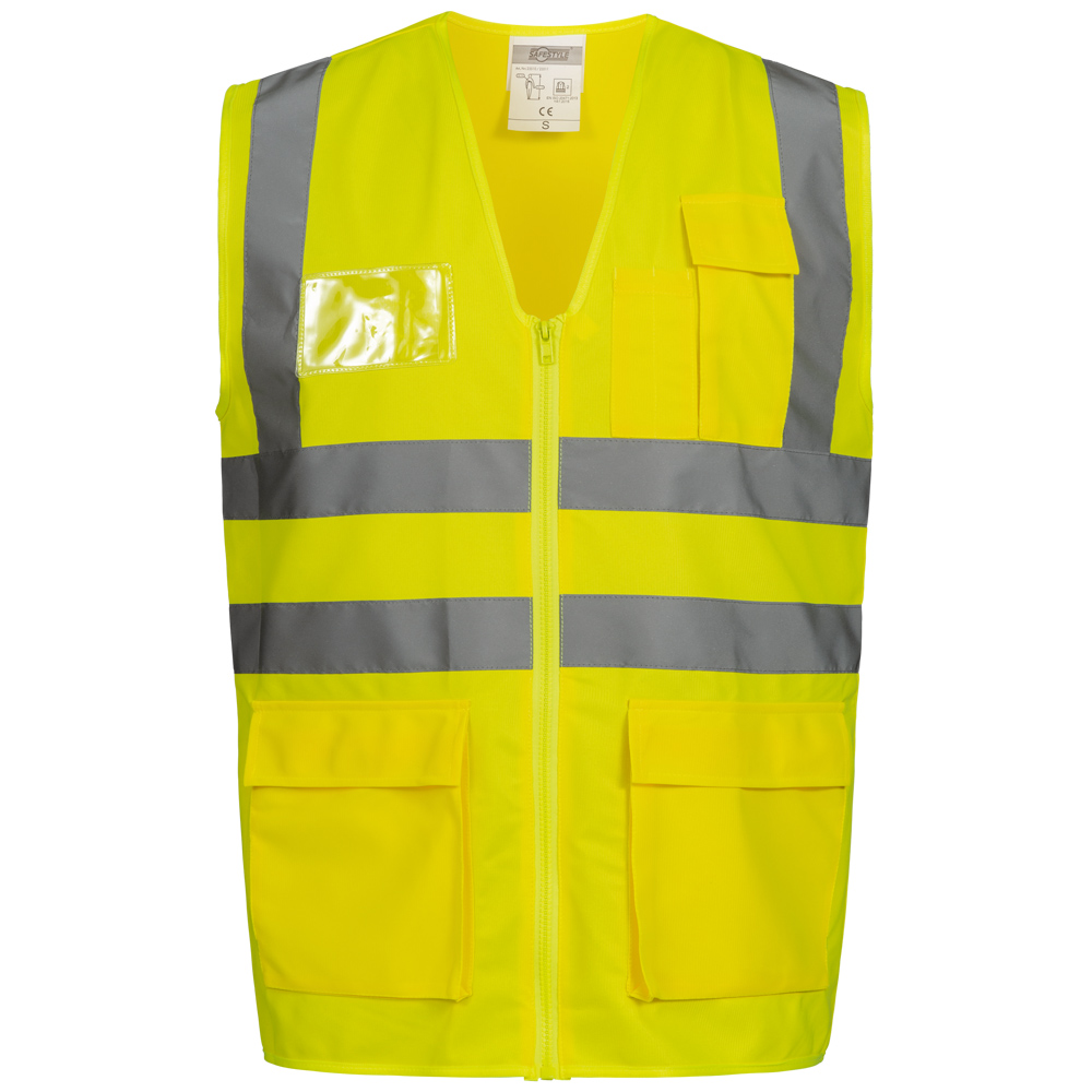 F-SAFESTYLE-Warnschutz, Warnschutz-Weste, *ALBIN*, fluoreszierend gelb