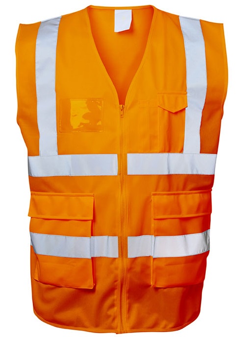 F-SAFESTYLE-Warnschutz, Warn-Weste, *EWALD*, fluoreszierend, orange