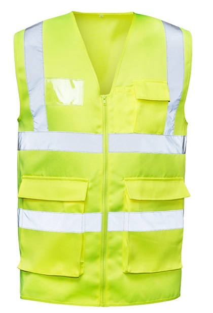F-SAFESTYLE-Warnschutz, Warn-Weste, *MALTE*, fluoreszierend, gelb