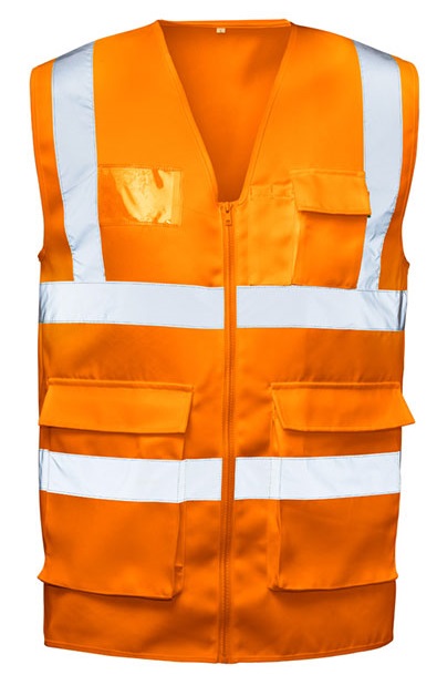 F-SAFESTYLE-Warnschutz, Warn-Weste, *ANSGAR*, fluoreszierend, orange