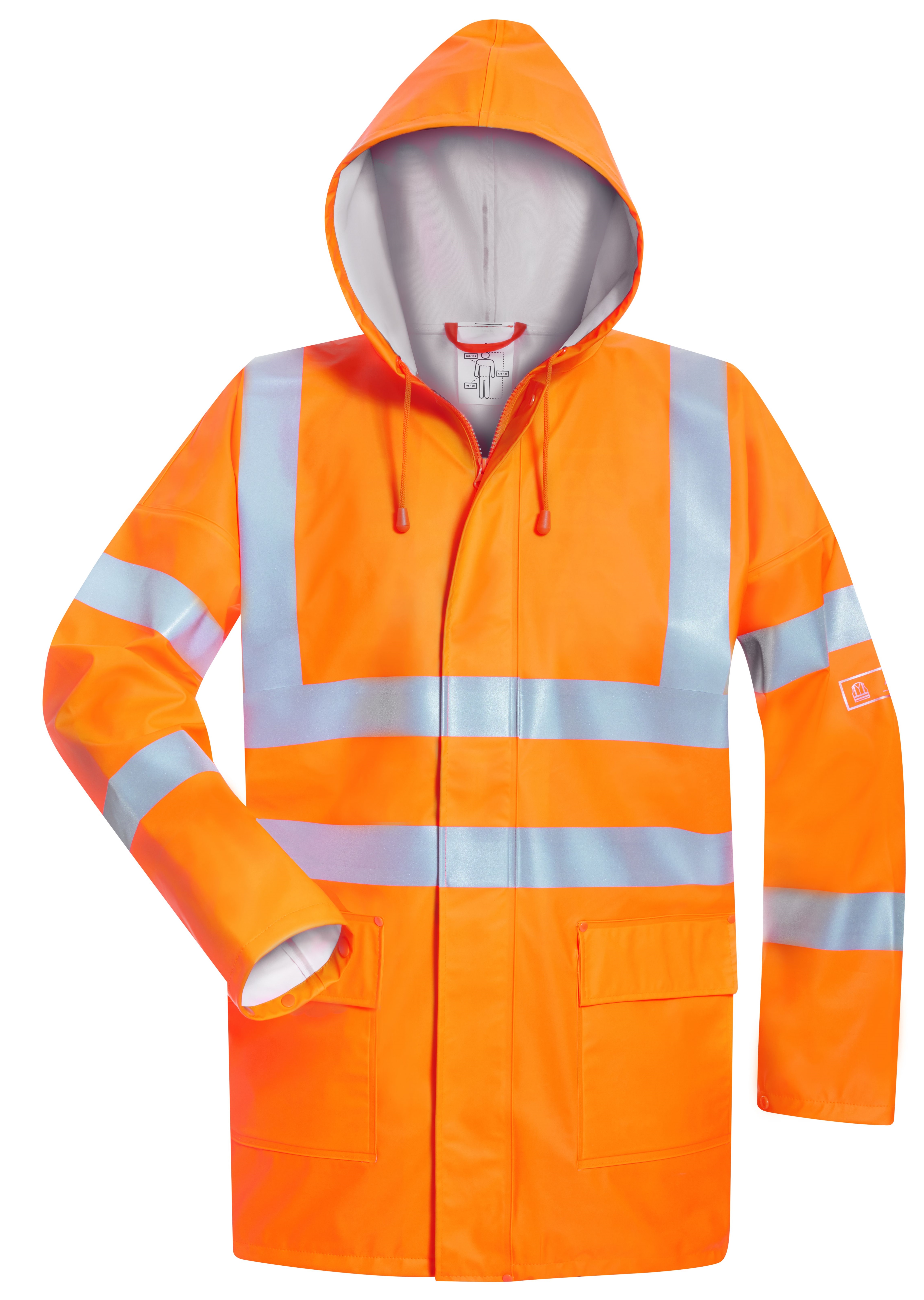 F-NORWAY-Warnschutz, Warn-Multinorm-PU-Regenjacke, *FRIDBERT*, fluoreszierend orange