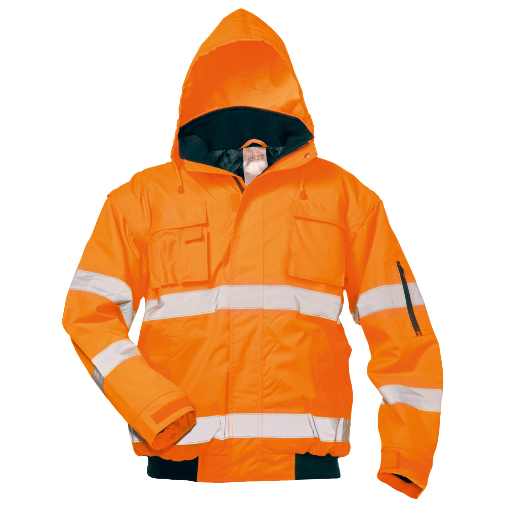 F-SAFESTYLE-Warnschutz, Warnschutz-Pilotenjacke, *TOM*, fluoreszierend orange